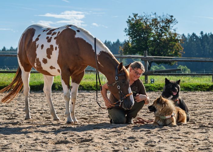 Heike Gollwitzer und ihre Therapie-Tiere